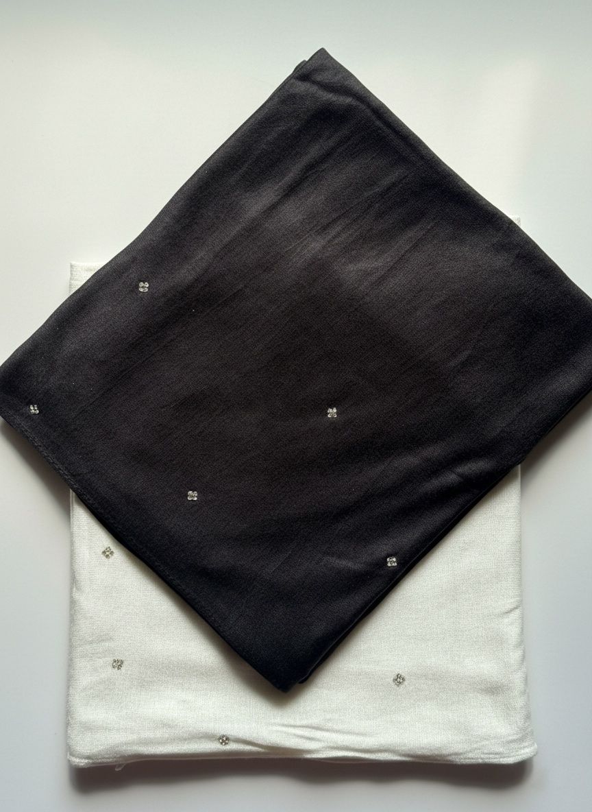 Mini hijab with crystals